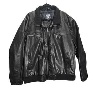 Vintage Route 66 Mens Faux Leather Heavy duty Biker 90s Jacket Coat